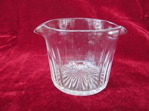 English Panel Cut Crystal Wine Rinser