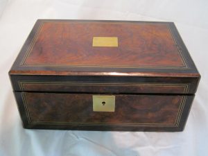 English Inlaid Rosewood Coromandel Lap Desk