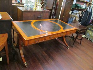 English Bench Made Regency Style Partner's Bureau Plateau