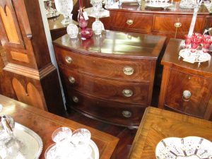 Inlaid Mahogany Bowfront Chest