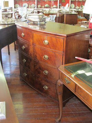 Figured Mahogany Bowfront Chest