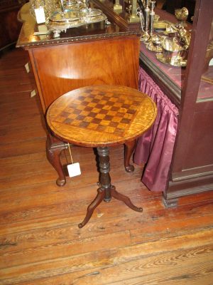 Rosewood and Elm round Games Table