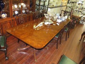 Sheraton Style 2-Pedestal Dining Table