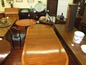 Inlaid Mahogany "Cottage" Dining Table