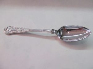 Antique English Silverplate "Queens" pattern Serving Spoon