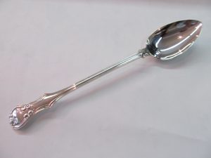 Antique English Silverplate "Victoria" Pattern Stuffing or Rice Spoon