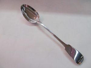 Antique English Silverplate "Fiddle" Pattern Rice Spoon