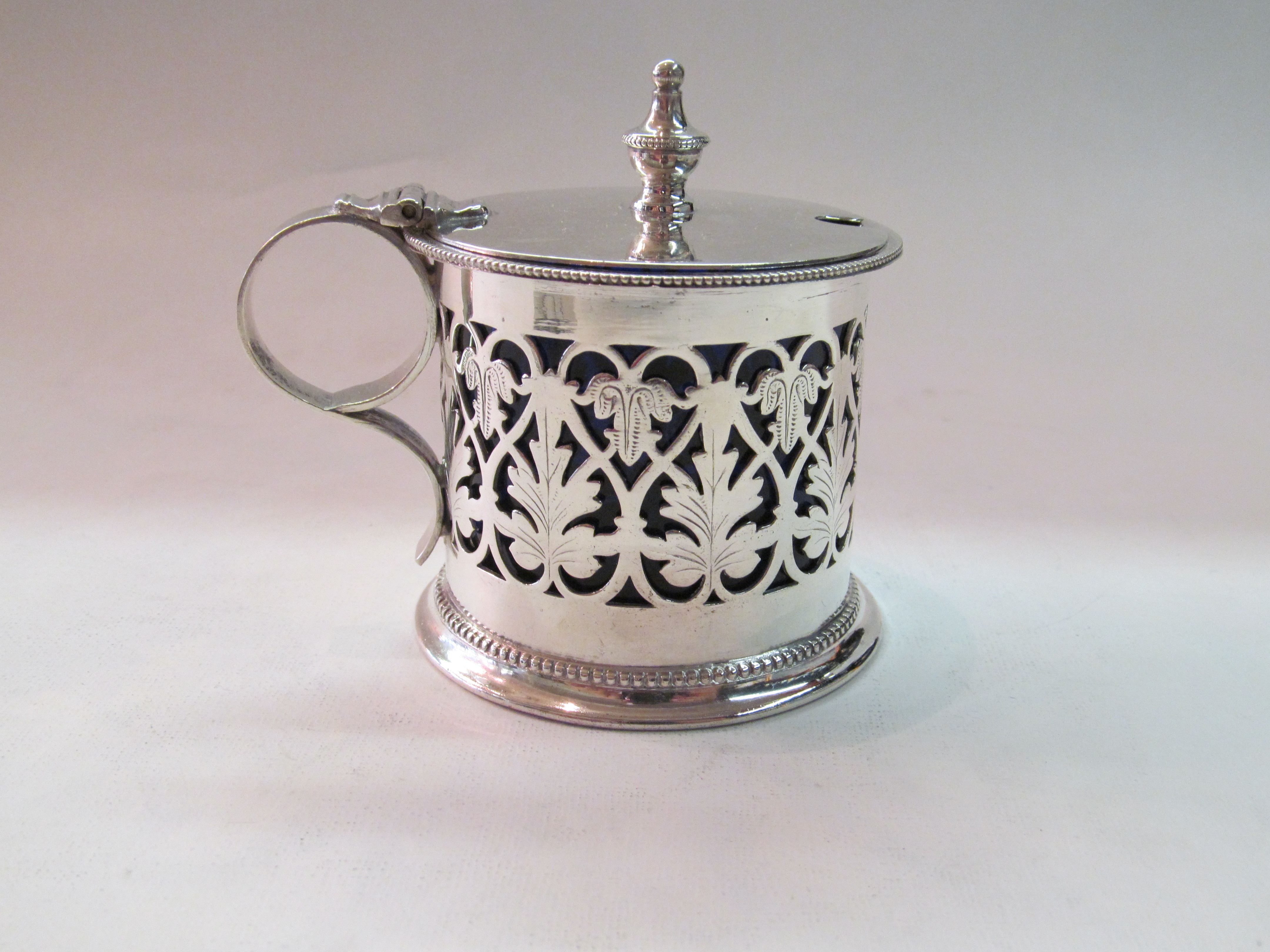 Antique English Silverplate Mustard Pot