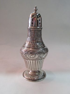 Old English Silverplate Sugar Dredger or Muffineer