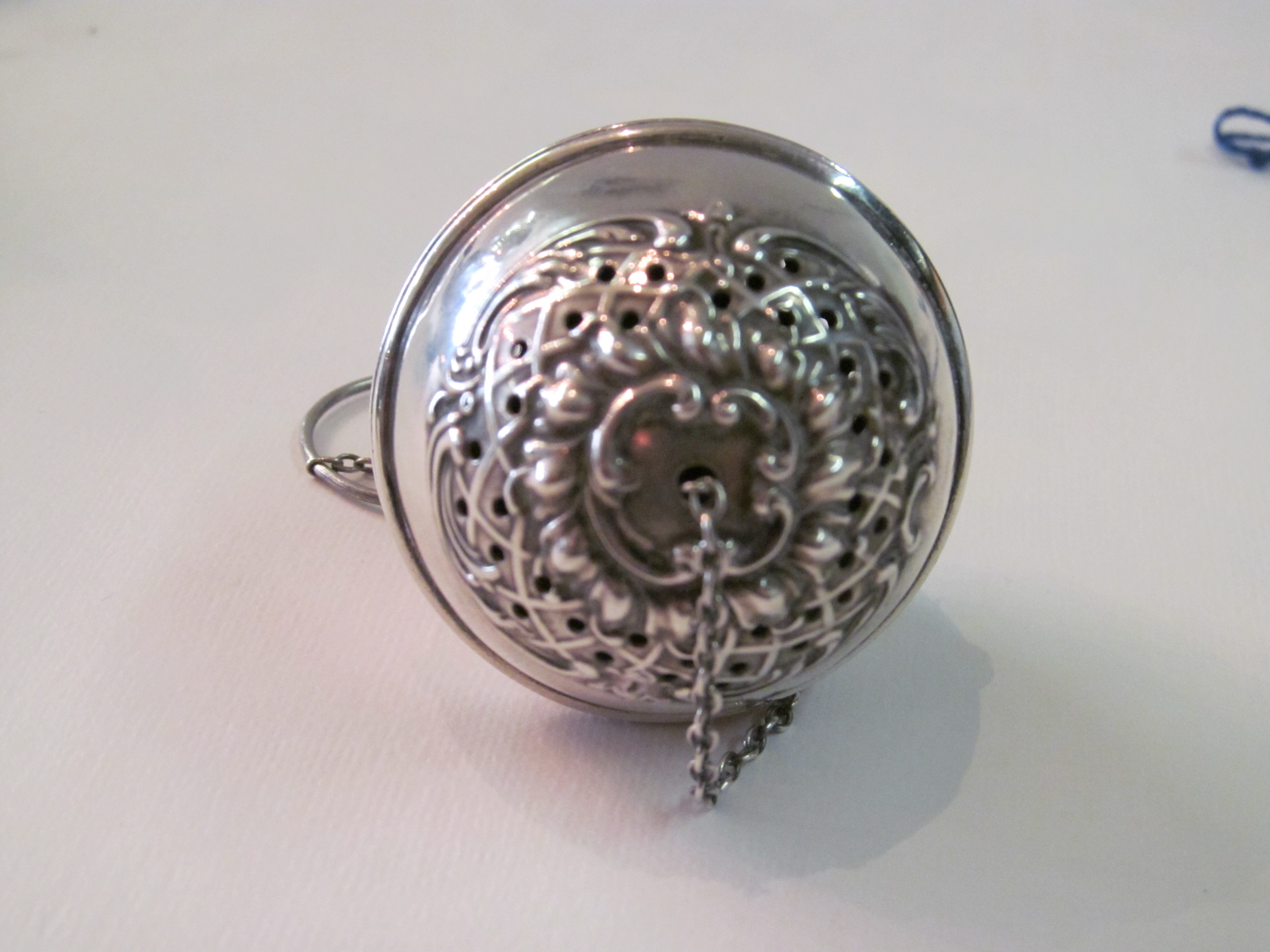 Sterling Large Chased Tea Ball