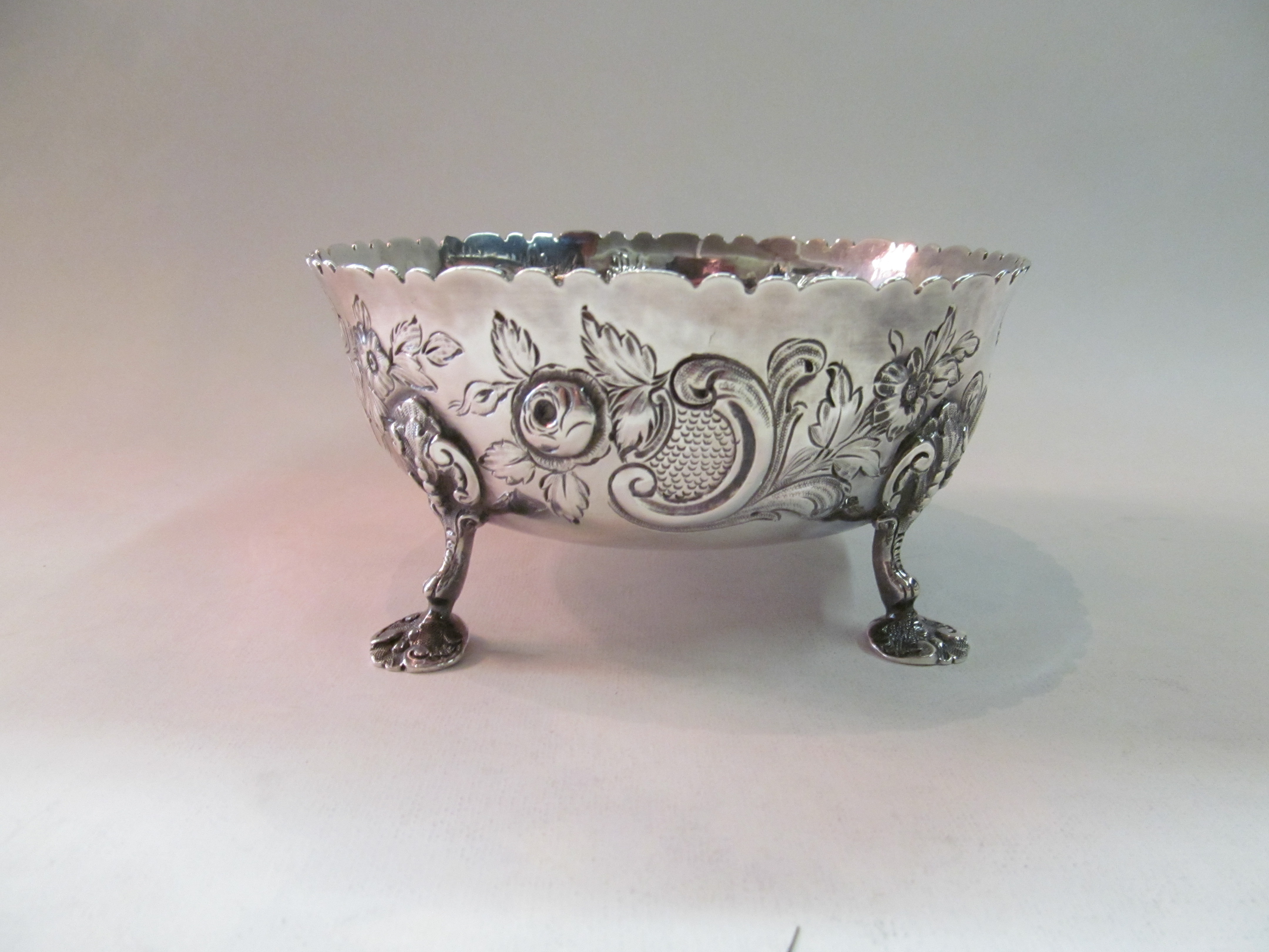 English Sterling Silver Round Footed Bowl