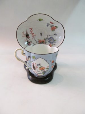 Hand Painted Porcelain "Kaikemon" Cup and Saucer