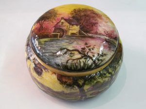 French Enamel Covered Bombiniere