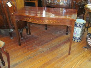 Antique English Geo. III Serpentine Console or Server