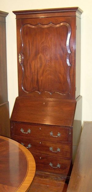 Rare Antique Blind Door Slantfront Bureau Bookcase