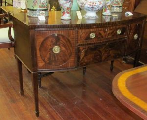 Antique English Bowfront Sideboard