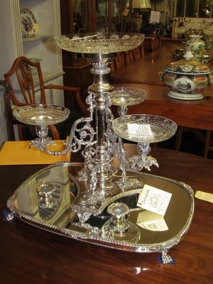 Old English Sheffield Silverplate Epergne