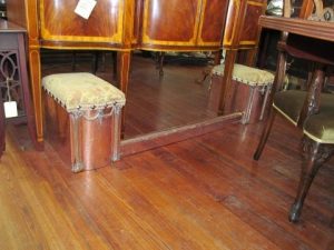 Antique English Club Fender with Hinged Seats