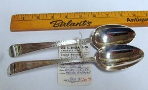 PAIR of Hester Bateman Tablespoons