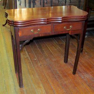 English Mahogany Geo. III Triple Folding Card Table