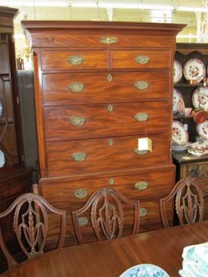 Antique English Hepplewhite Style Chest on Chest