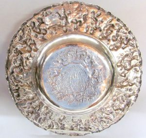 Geo. IV STERLING SILVER Sideboard Dish, Edw. Cornelius Farrell