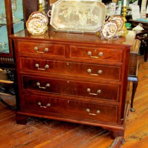 English Mahogany Chippendale Style Chest of Drawers