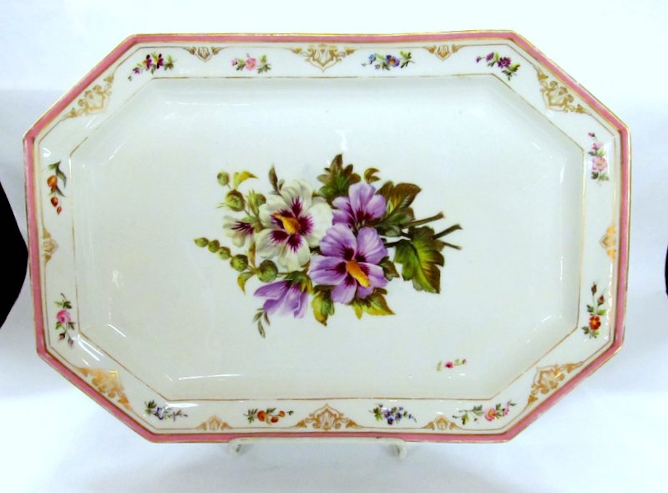 Antique French Porcelaine de Paris Soup Tureen and Matching Platter - Image 3