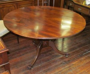 Antique English Tilt- Top Circular Table