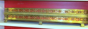 Antique English Brass Fireplace Fender