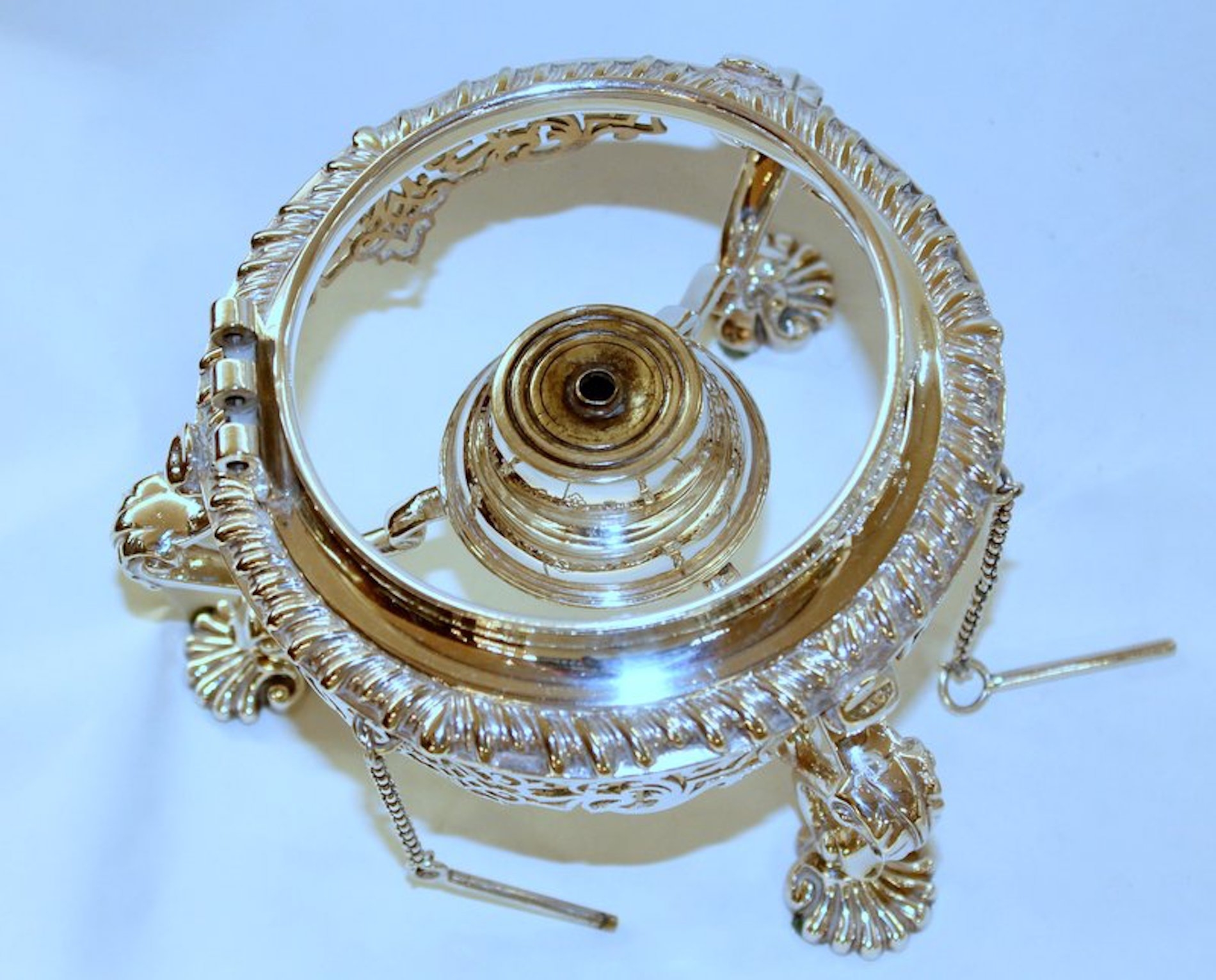 Antique English Sheffield Silverplate Kettle on Stand - Image 6