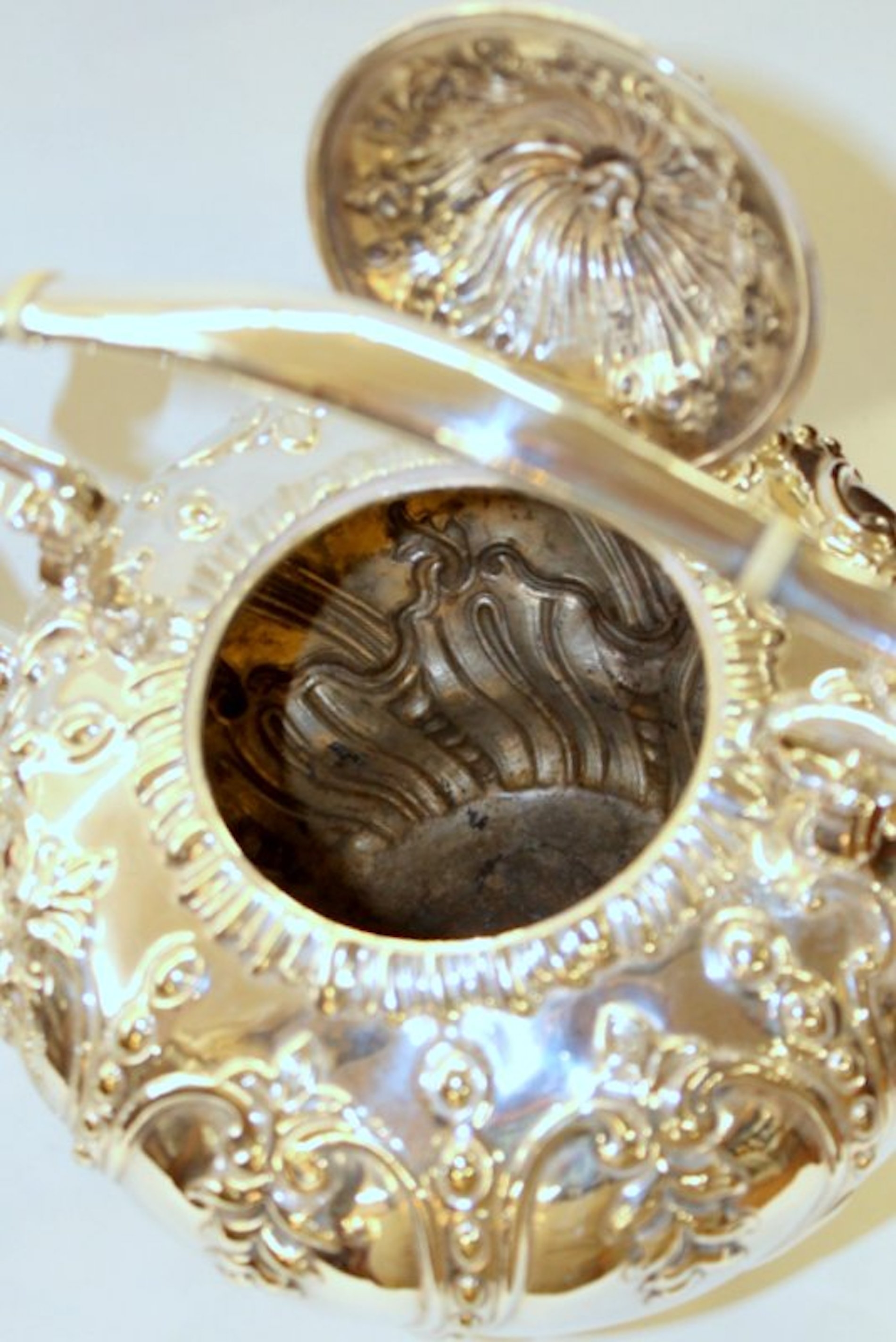 Antique English Sheffield Silverplate Kettle on Stand - Image 5