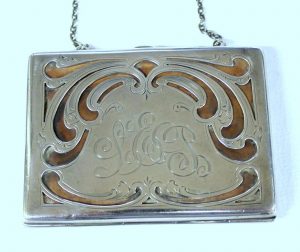 American Hand Pierced and Engraved Sterling Card Case/Coin Purse