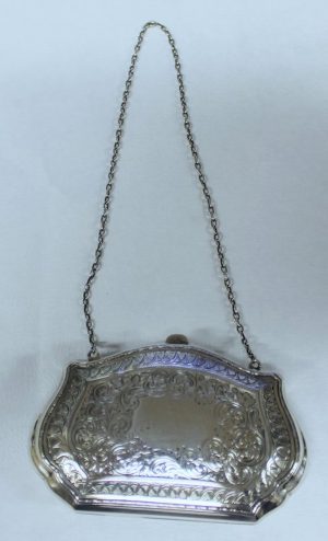 Exceptional Old American Hand Engraved Sterling Ladies Purse