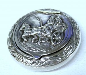 Fine Antique Dutch .833 Fine Cast Silver Snuff Box