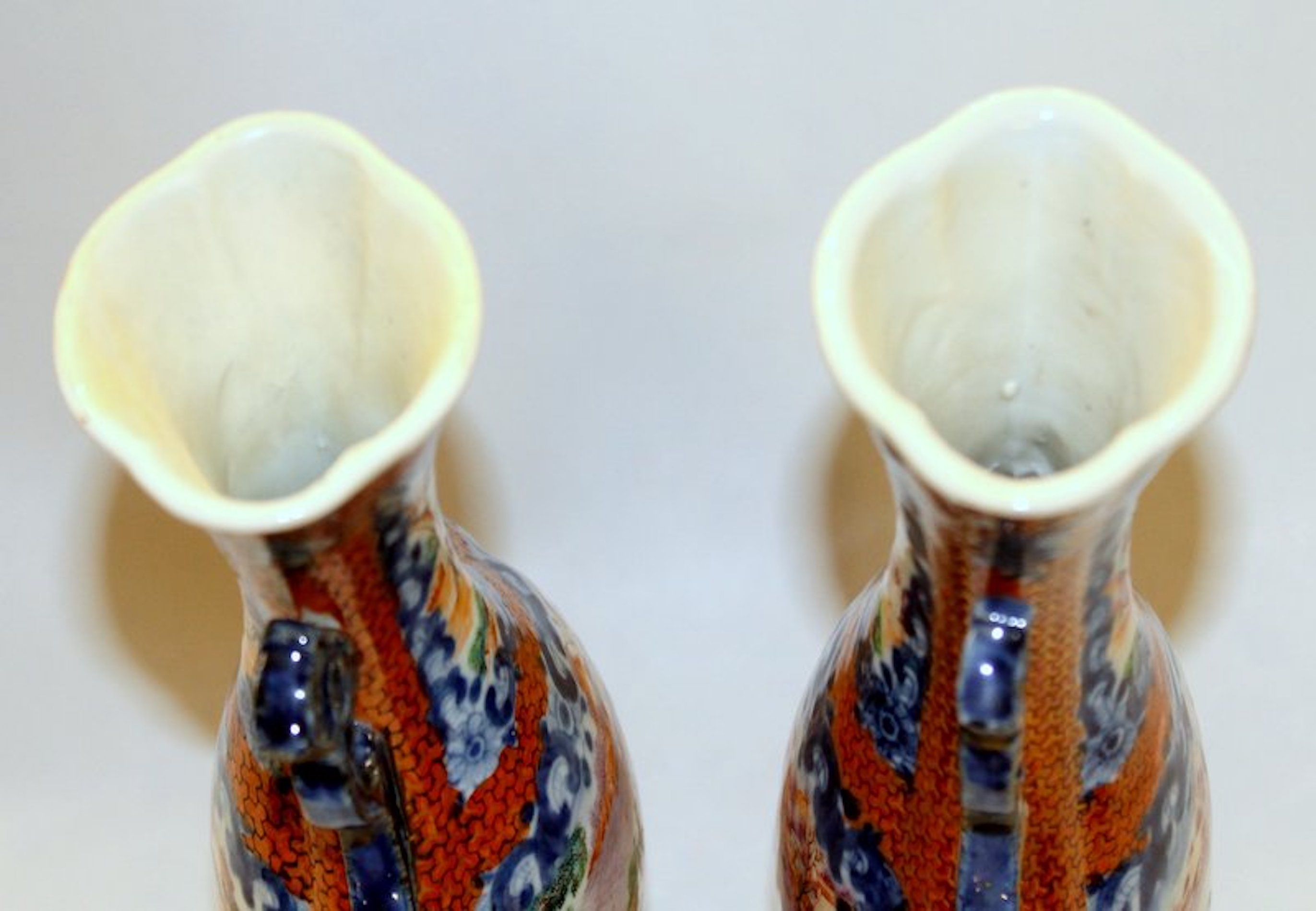 PAIR of Antique Chinese Porcelain "Famille Rose" Vases - Image 12