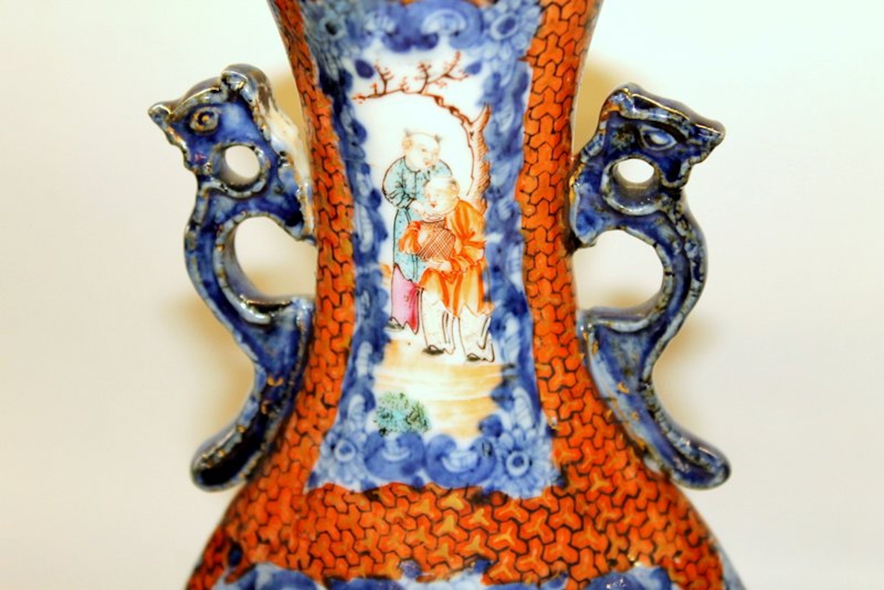 PAIR of Antique Chinese Porcelain "Famille Rose" Vases - Image 5