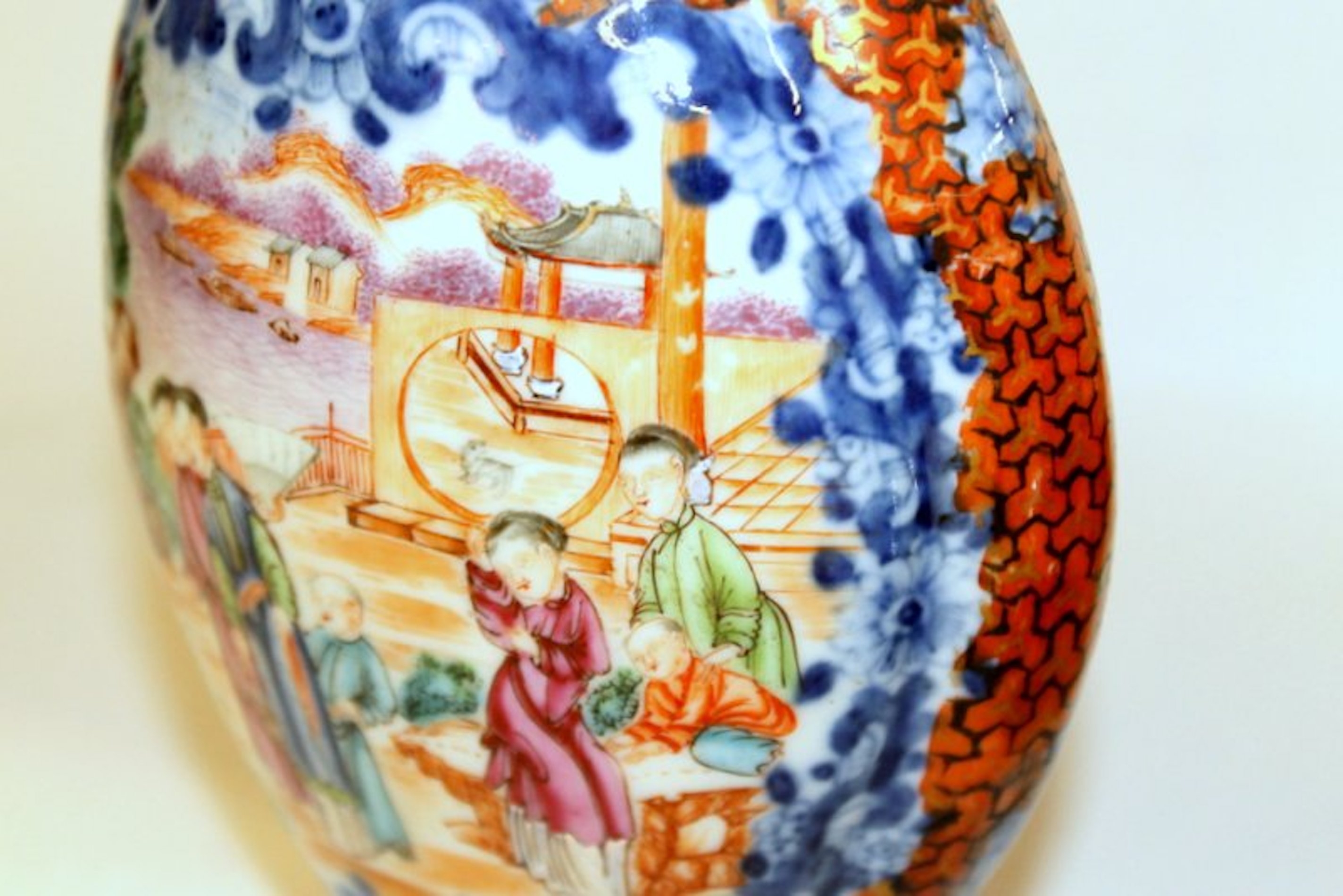 PAIR of Antique Chinese Porcelain "Famille Rose" Vases - Image 4