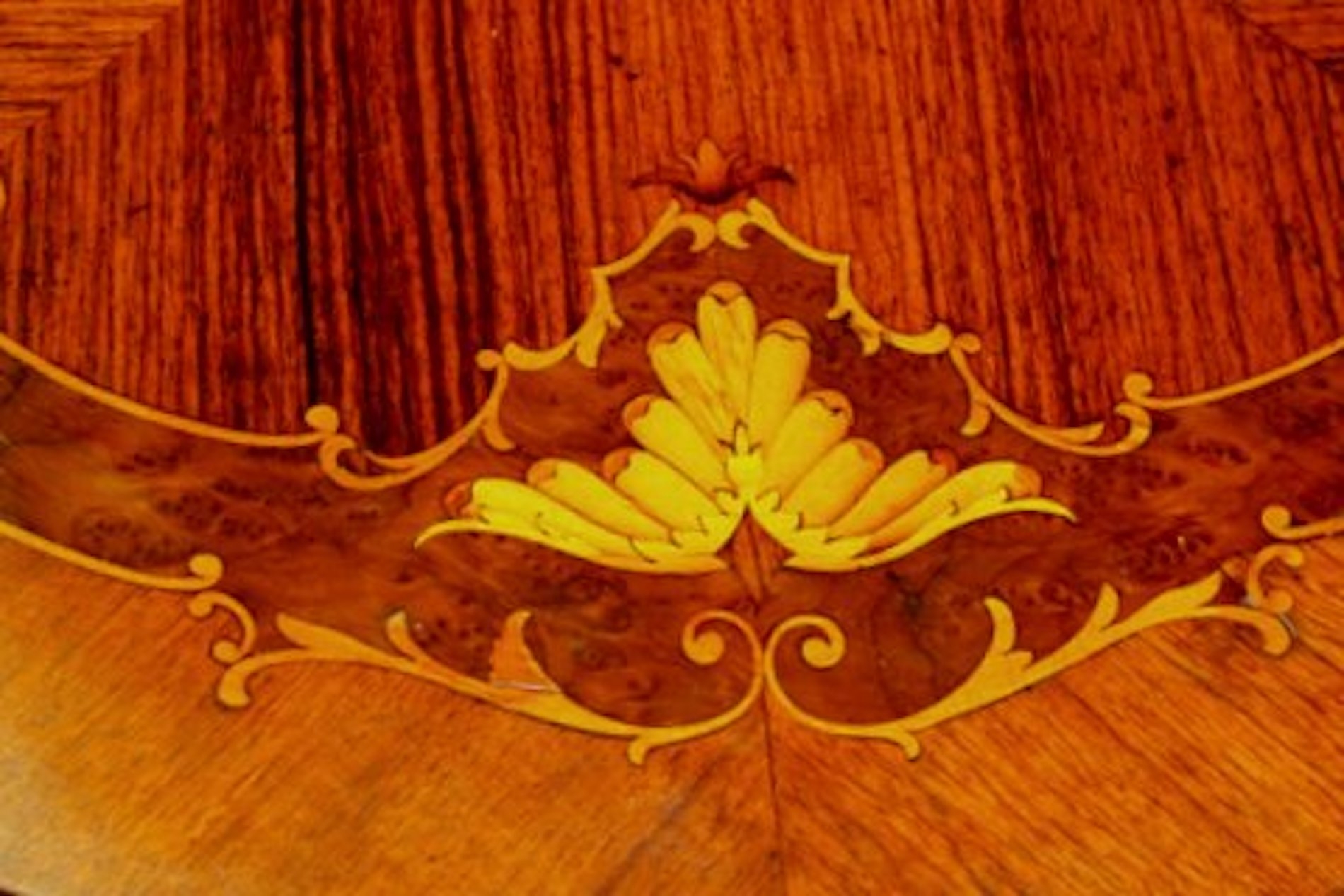 Antique English Mahogany and Exotic Woods Centre Table - Image 8