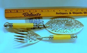 PAIR of Ivory Handle Fish Servers