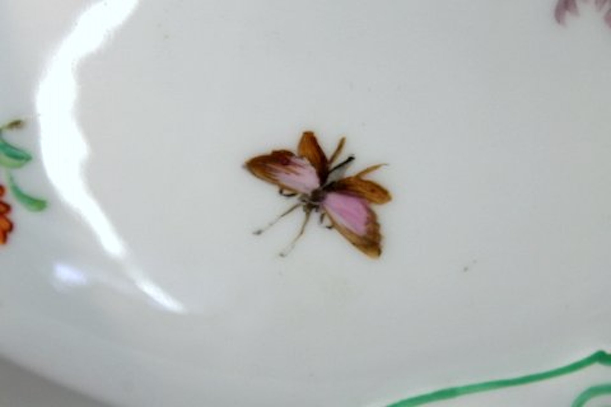 Antique Continental Hand-painted Porcelain Botanical Soup Tureen - Image 4