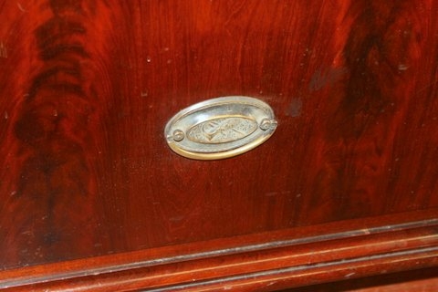 Antique English Book-matched Flame or Crotch Mahogany Wardrobe or Armoire - Image 2