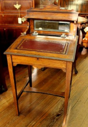 Antique English Inlaid Rosewood Child's Writing Desk