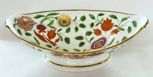 Antique English Coalport Porcelain Highly Decorative Pedestal Compote