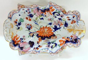 Antique English Mason's Ironstone "Water Lily" Dessert Dish