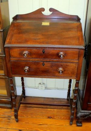 Antique English Sheraton Style Mahogany Clerk's Desk or Standing Desk