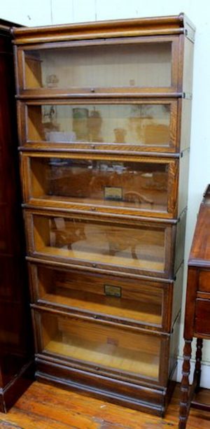 Stack of Six Globe-Wernicke Quarter Sawn Oak Barrister's Bookcase