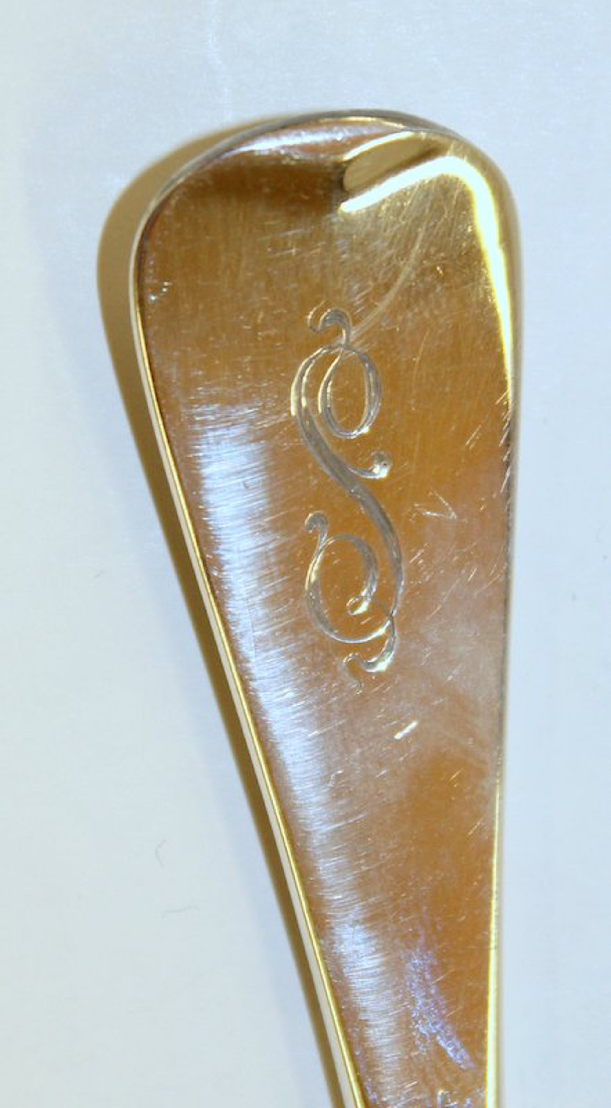 Set of 12 Exquisite Old American Sterling "Bright Cut" Hand Engraved Dessert Forks - Image 7