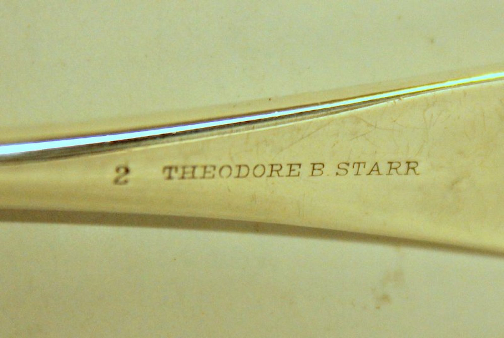 Set of 12 Exquisite Old American Sterling "Bright Cut" Hand Engraved Dessert Forks - Image 5