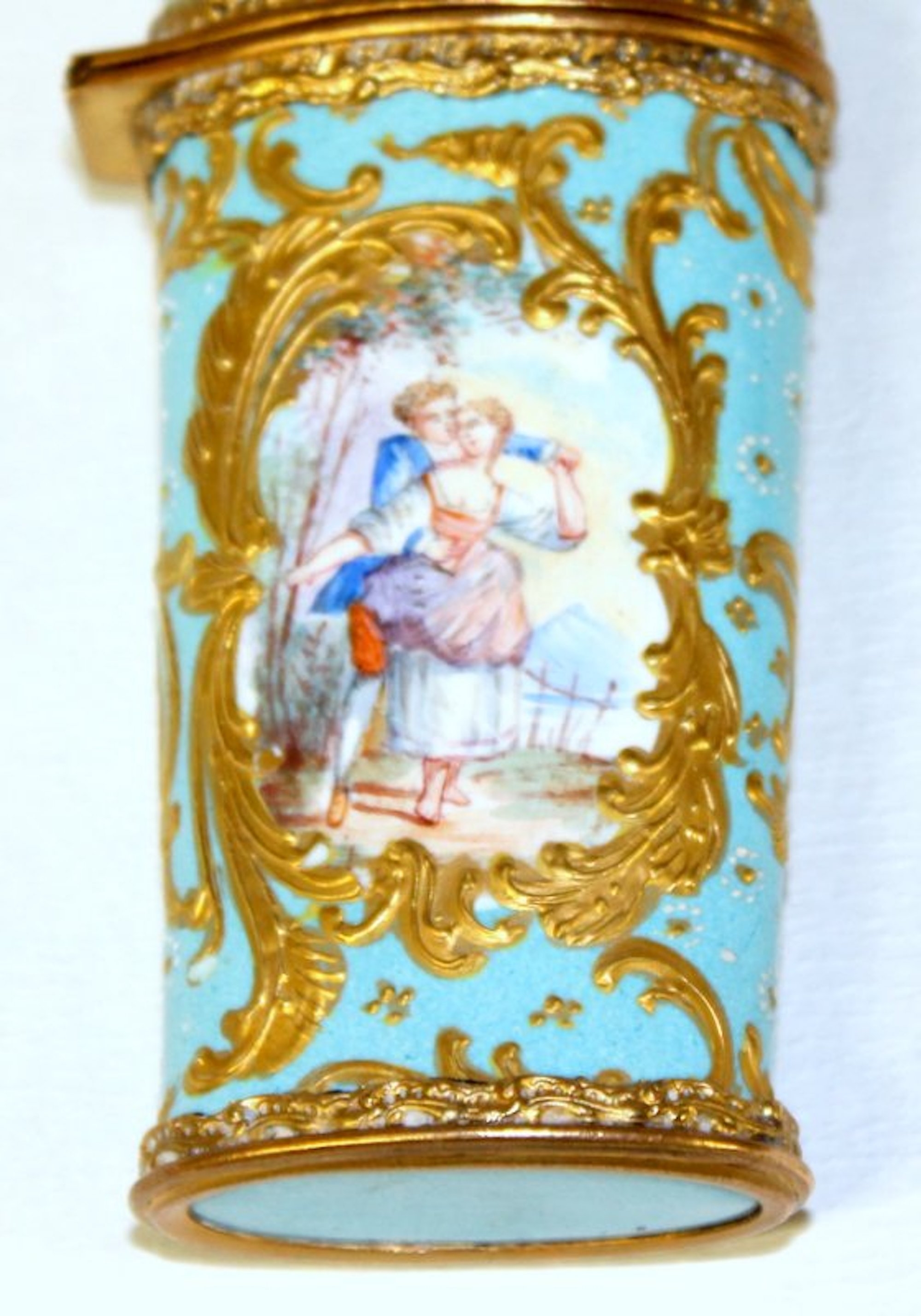 Antique English Gilt Enamel Etui or Necessaire - Image 9